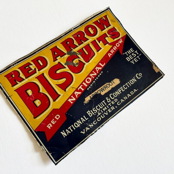 Vintage Red Arrow Biscuit Tin Sign - Picture 2 of 4